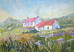 “Red Roofed Fishermen’s Croft Houses”, by Ivor MacKay